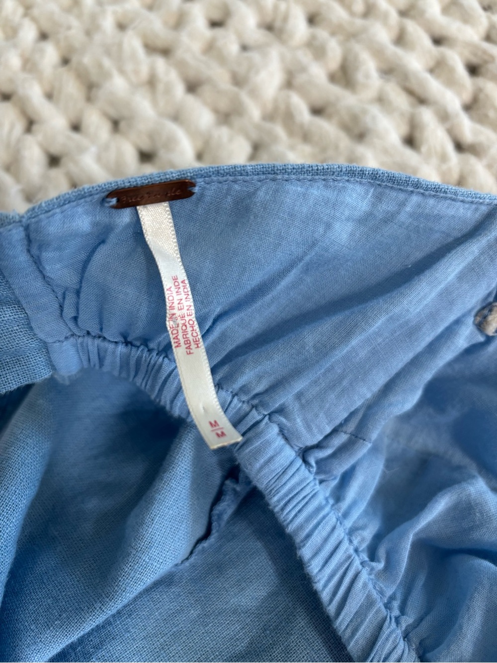 Free People Women’s Blue Cotton-Linen Two-Piece Set #summer - Picture 3 of 4
